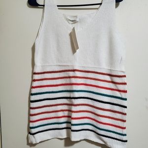 Knit tank top size large NWT